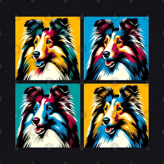 Shetland Sheepdog Pop Art - Dog Lover Gifts by PawPopArt